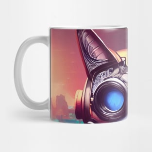 Cool Japanese Techno Cat In Japan Neon City Mug